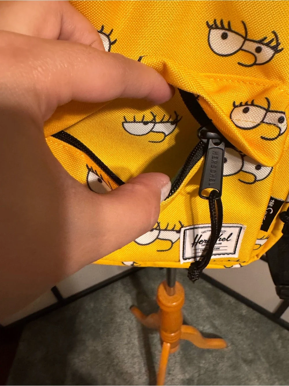 Herschel x The Simpsons Classic Lisa Simpson Yellow Mini Backpack - Never used.